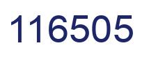 Number 116505 blue image