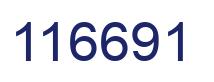 Number 116691 blue image