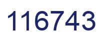 Number 116743 blue image