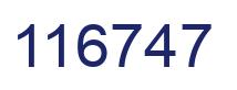 Number 116747 blue image