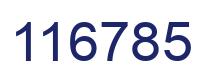 Number 116785 blue image