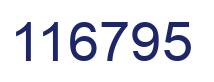 Number 116795 blue image