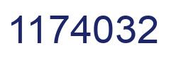 Number 1174032 blue image