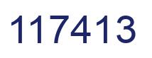 Number 117413 blue image