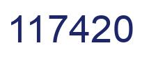 Number 117420 blue image