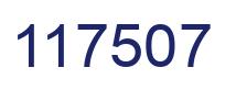 Number 117507 blue image