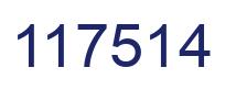 Number 117514 blue image
