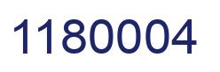 Number 1180004 blue image