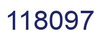 Number 118097 blue image