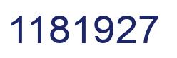Number 1181927 blue image