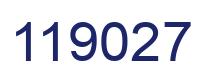 Number 119027 blue image
