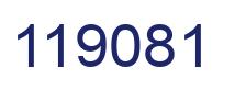 Number 119081 blue image