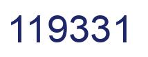 Number 119331 blue image