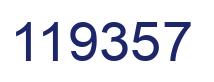 Number 119357 blue image