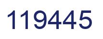 Number 119445 blue image