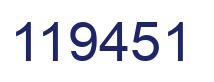 Number 119451 blue image