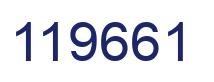 Number 119661 blue image