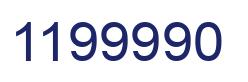 Number 1199990 blue image