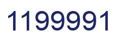 Number 1199991 blue image