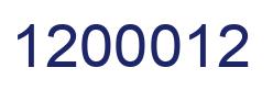 Number 1200012 blue image