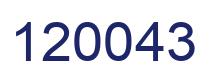 Number 120043 blue image