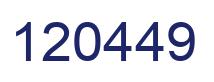 Number 120449 blue image