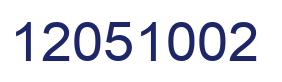 Number 12051002 blue image