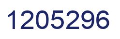 Number 1205296 blue image