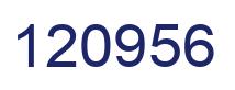 Number 120956 blue image