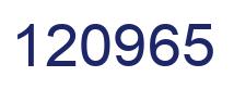 Number 120965 blue image