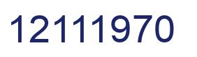 Number 12111970 blue image