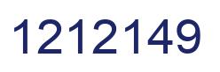 Number 1212149 blue image