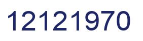 Number 12121970 blue image