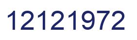 Number 12121972 blue image
