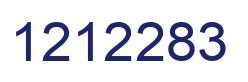 Number 1212283 blue image