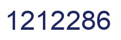 Number 1212286 blue image