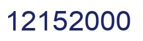 Number 12152000 blue image