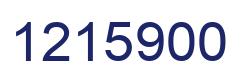 Number 1215900 blue image