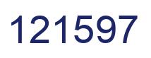 Number 121597 blue image