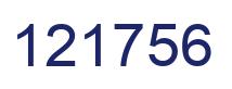 Number 121756 blue image