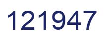 Number 121947 blue image
