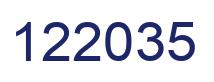 Number 122035 blue image