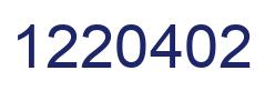 Number 1220402 blue image
