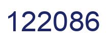 Number 122086 blue image