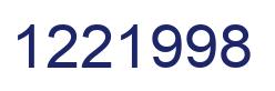 Number 1221998 blue image