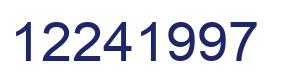 Number 12241997 blue image