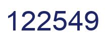 Number 122549 blue image