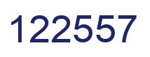 Number 122557 blue image