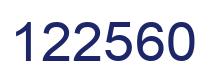 Number 122560 blue image