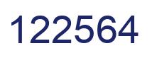 Number 122564 blue image